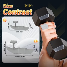 AISHN 2 pcs Anti-Slip Silicone Rypt Grips for Men & Women Hand Grip Gryp Weight Grip for Deadlifts Pull-Ups Gym Grips Lifting Grips for Weight Lifting Heavy Stuff Carrier X-Large Grey