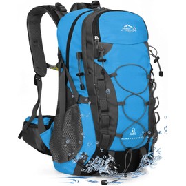 INOXTO lightweight Hiking Backpack 35L/40L Hiking Daypack with Waterproof Rain Cover Camping Backpack for Travel Camping Outdoor for Men and Women (40L Blue)