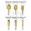 Hocansen 6 Piece Hex Countersink Drill Bit Set 5 Flutes
