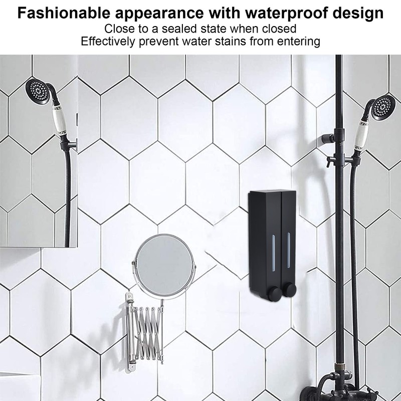 Manual Soap Pump Refillable Wall Mount Press Shampoo Soap Dispenser