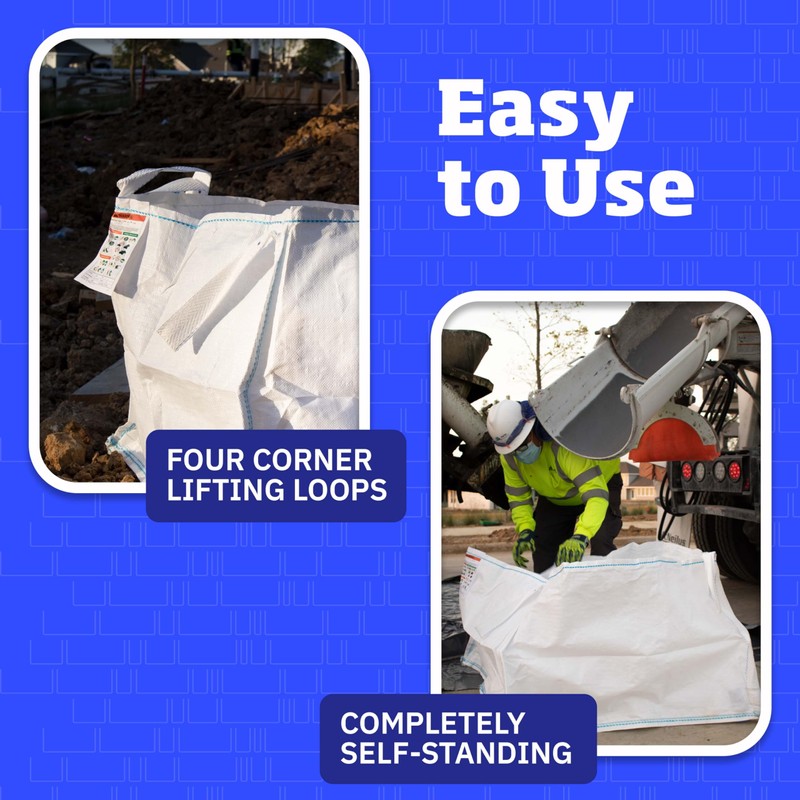 DURASACK Concrete Washout White Bag 130-Gallon Open Top Flat Bottom