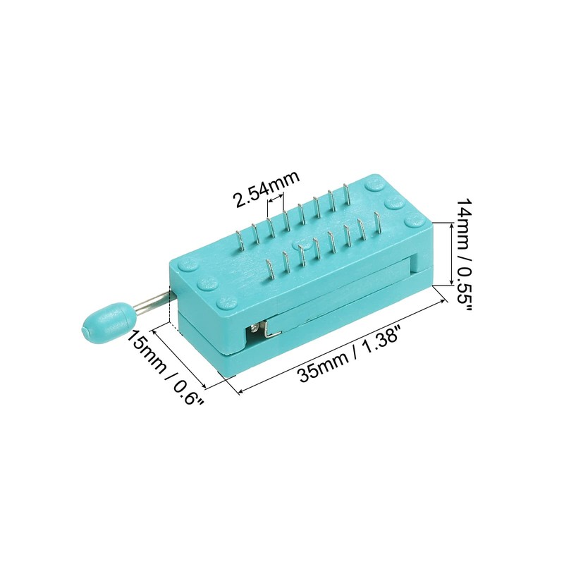 PATIKIL Universal IC Test ZIF Socket 16 Pin 2.54 mm