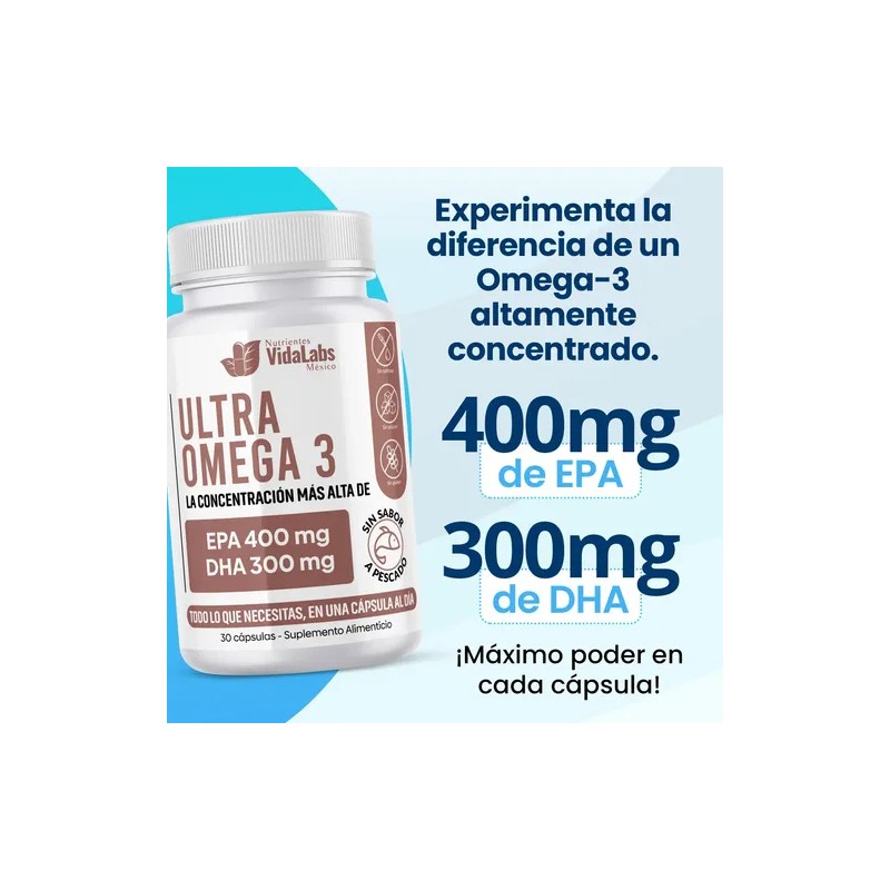 Magnesio Ultra Y Ultra Omega 3 Nutrientes Vidalabs Mexico