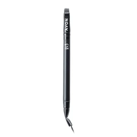 Avon Angled Precision Lip & Eye Brush, with Lip Brush for Precision and Angled Brow Brush for Easy Application, Vegan Friendly with a Handle Made from Recycled Plastic.