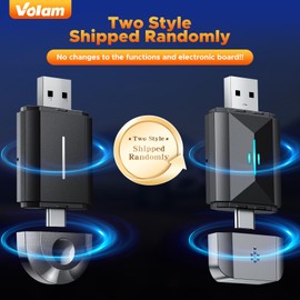 Volam Wireless Adapter für Carplay & Wireless Android Auto Adapter 2-in-1, 5GHz WiFi, Unterstützung OTA, Typ-C/USB Plug & Play, kabelgebundenes CarPlay erforderlich