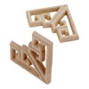 4pcs Wood Carved Mouldings Corner Onlay Applique Furniture Craft Unpainted