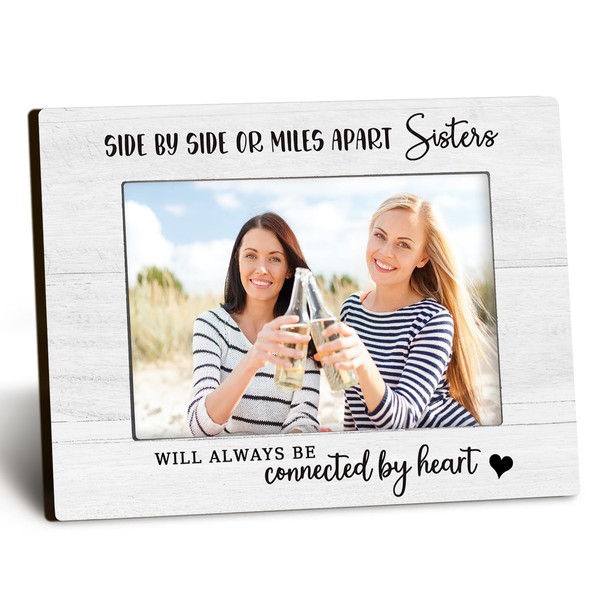 DUXMNAMG Sister 4x6 Picture Frame, Sister Long Distance Photo Frame,
