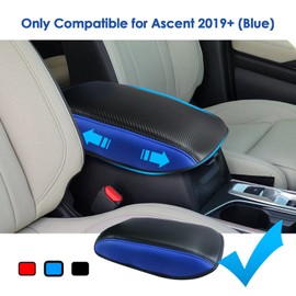 Coleya 2019-2024 2025 Ascent Center Console Cover for Subaru Ascent (Premium/Onyx Edition/Limited/Bronze Edition/Touring), Waterproof&Anti-Scratch Leather Armrest Cover 2025 Ascent Accessories (Blue)