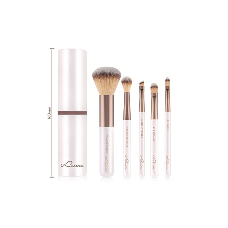 Brush Set Make-Up Luvia, Travel Set Macchiato, 5 Cosmetic Brushes