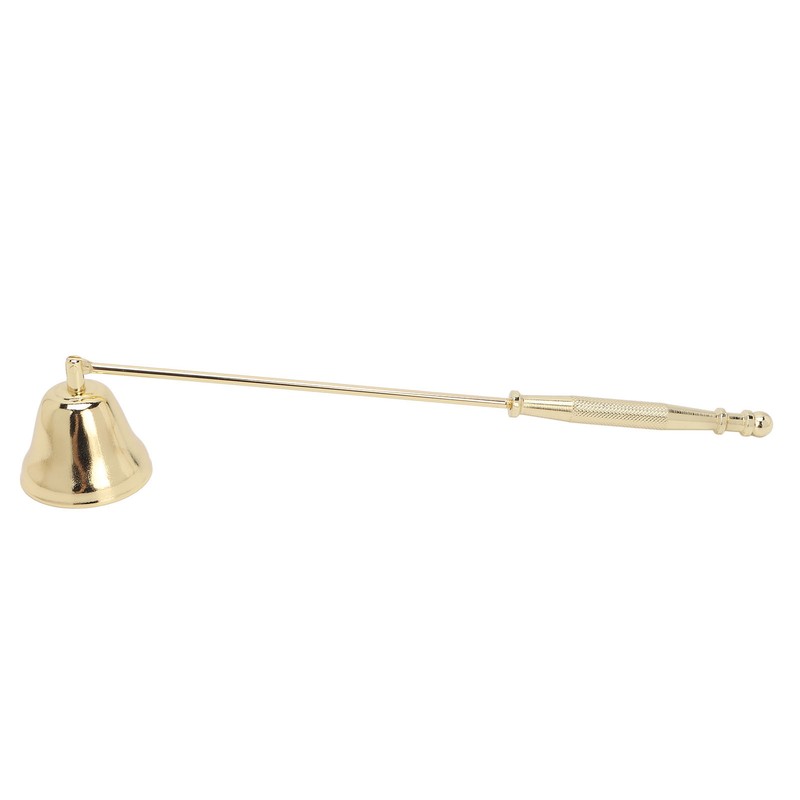 3pcs Candle Snuffer Golden Iron Plating Bell Shaped Long Handle