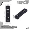 AHANDMAKER 10Pcs DIN Rail Mounting Brackets, 76x20x8mm Rectangle Universal Mounting