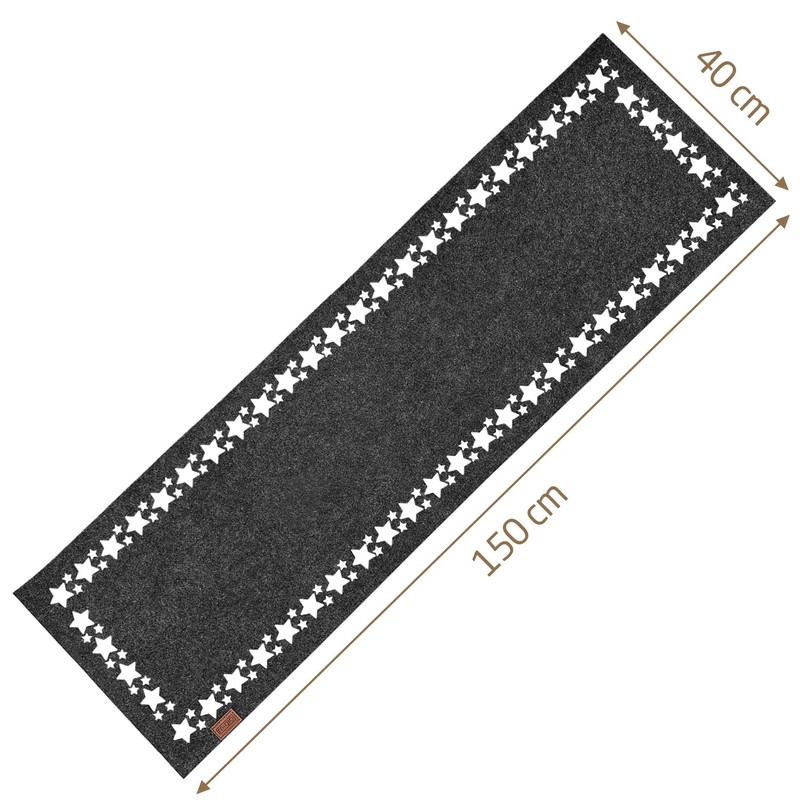 Miqio Design Felt Table Runner Stars | Winter Table Runner