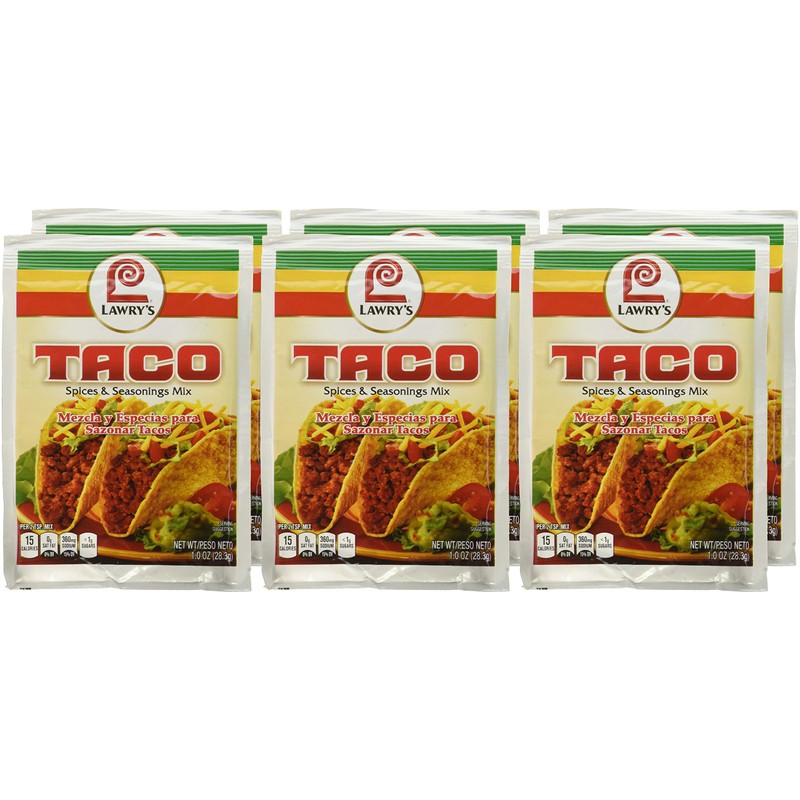 Lawry's Taco Seasoning 1 Oz Packet (Pack of 6)