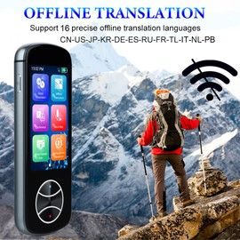 Language Translator Device No WiFi Needed, 2024 Upgraded Language Translator Two Way with 137+ Languages, Voice Translator with WiFi/Offline/Photo Support for Travel Business Learning