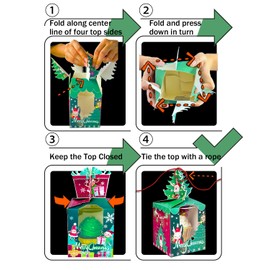 qiqee Christmas Original Cupcake Boxes Individual Cupcake Holders Disposable 50pcs Single Cupcake Boxes with Window 3.7"*3.7"*4.3" Cupcake Containers