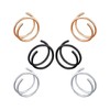 Decentraland Stainless Steel Spiral Nose Ring, Double Hoop Nose Ring,