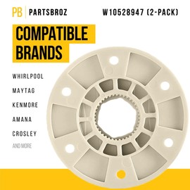 PartsBroz W10528947 Washer Drive Hub Kit W10396887 (2-Pack) for Whirlpool Washing Machine Parts and Maytag Basket Drive Hub Kit, Replacement for Bravos Maytag MVWX655DW1 Parts MVWC565FW1 WTW5000DW1