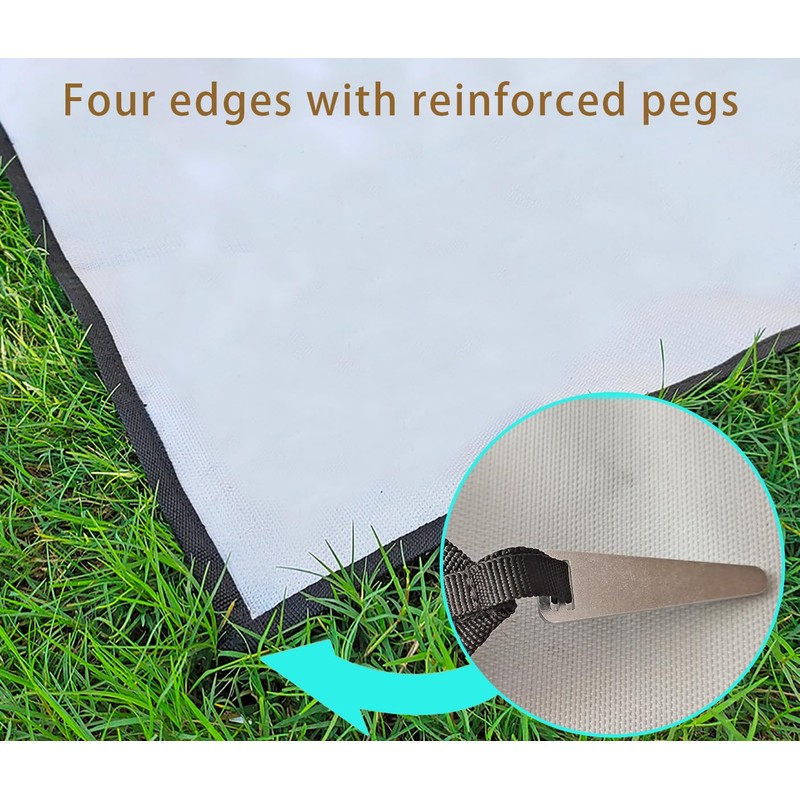 100 x 120 cm Fireproof Underlay Garden Fire Pit Grill