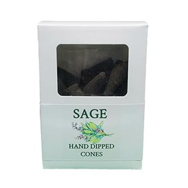 Sage 25 Cones Incense Log Cabin Paine's Incense Earthy Slight Sweet Maine USA, Brown