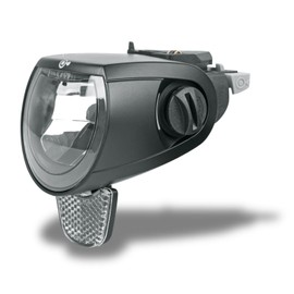 MonkeyLink SkyeLight 60 Lux Front Connect Bicycle Light Bicycle Accessories (Mounting by Magnetic Holder, Angle Adjustable Front Headlight, Includes K-Reflector, StVZO Approval) Black