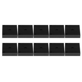 10pcs 40x11x40mm Black Heat Sink Radiator Aluminum Cooling Fin 3 Holes 3D Printer Accessory