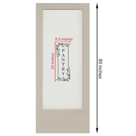 Imagnt Studio Vertical Pantry Decal/Sticker/Mural with Flower/Floral Pattern - Pantry Sign - Vinyl Wall Art Decal - Kitchen Door Décor (Permanent Glossy Vinyl, Black, 24x9.5 inches)