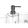 Premier Housewares Mrs Bathroom Set, Polyester/Acrylic, 24 x 10 x