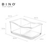 BINO 'The Uniform' 2 Compartment Makeup and Jewelry Organizer, Clear