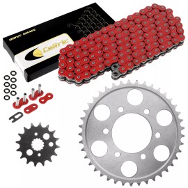 Caltric Red O-Ring Drive Chain & Sprockets Kit for Kawasaki ZX900 Ninja ZX9R 1998-01