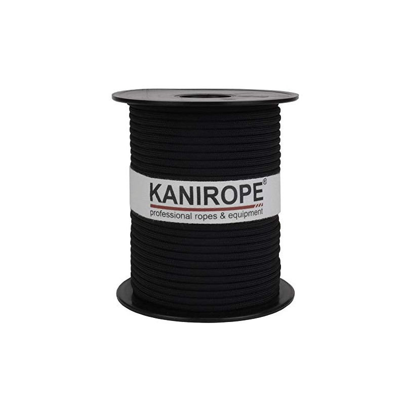Kanirope® XPRO Paracord Diameter 3.8 mm 50 m Black 32-Fold