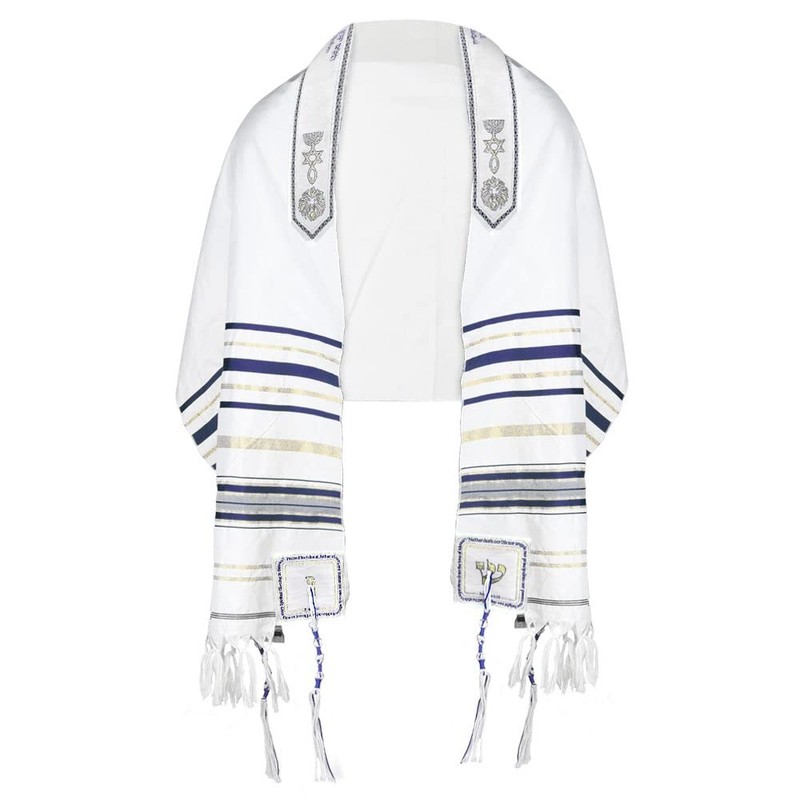 HalleluYAH Messianic Tallit Prayer Shawl 72"x 22" with Bag For