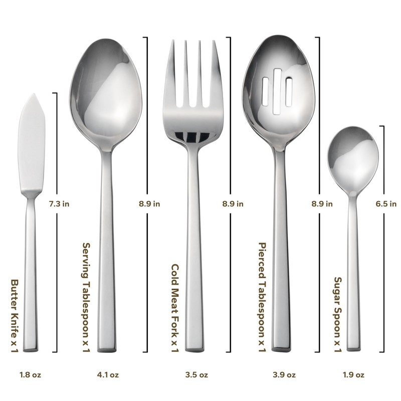 Alata Cube 65-Piece Forged Stainless Steel Flatware Set Cutlery Set