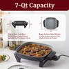 Elite Gourmet 12"x12"x2.15” Ceralast™ PFAS Free Ceramic Electric Skillet, Dishwasher