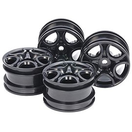 Tamiya 51659 RC Spare Parts No. 1659 SP.1659 C Style Spoke Wheels, Black, 4 Pieces