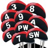 Golf Club Iron Head Covers Set of 10 with Numbers