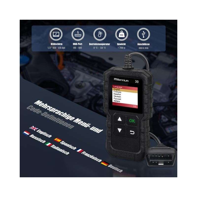 Launch Millennium 30 OBD2 Scanner,Car Code Reader with Full OBD2