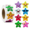 Abon Abon Reward Stickers, Stars, Sparkle, Cute, 500 Pieces, Colorful
