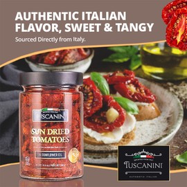 Tuscanini Italian Sun Dried Tomatoes in Oil, 10.6 (4 Pack) | Julienne Cut | Nothing Artificial | Kosher | Product of Italy | Gourmet Ingredient