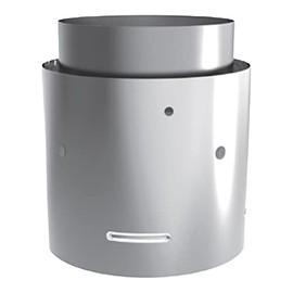 M&G DuraVent 4" Pellet to Flex Adapter-Galvanized Outer,Stainless Steel,4PVP-ADFF