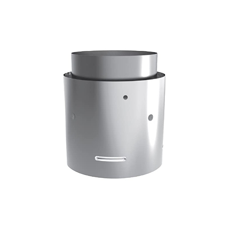 M&G DuraVent 4" Pellet to Flex Adapter-Galvanized Outer,Stainless Steel,4PVP-ADFF