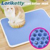 Loriketty Cat Litter Mat, Double Layer Litter Pad, Suitable for