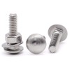 (6 sets) M10-1.5 x 50mm Stainless Steel Carriage Bolts Screws