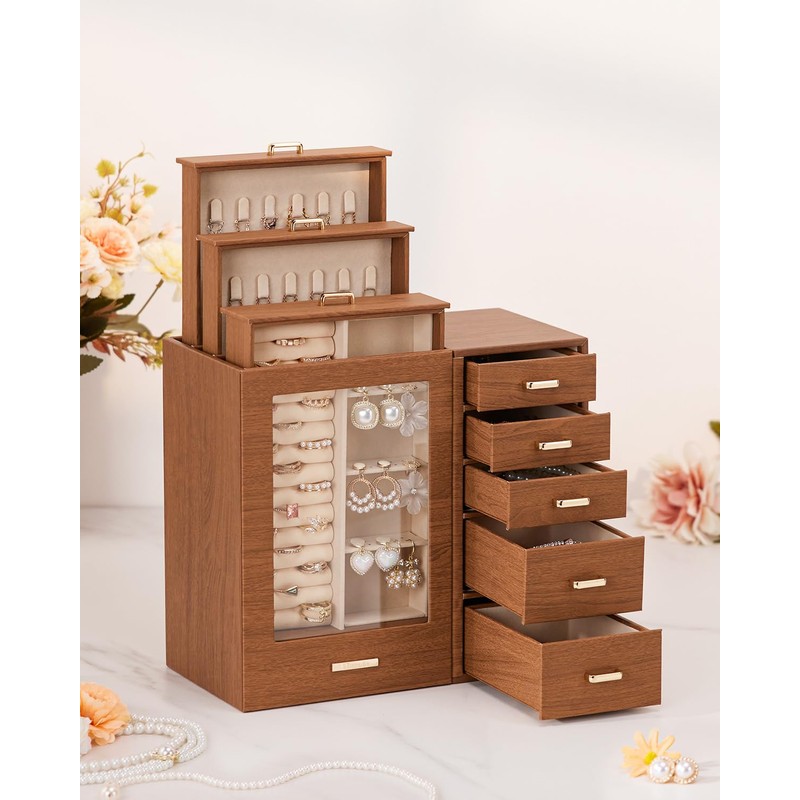Homde Jewelry Organizer large for Dresser: Big Jewelry Box for