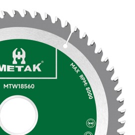 METAK HM Circular Saw Blade 185 x 30 mm, 60 Teeth for Wood - Compatible with Metabo, Bosch & Many Other Brands Saw Blade 185 mm Precise Cuts in Wood Materials