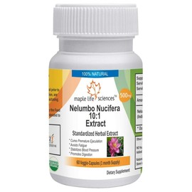 Nelumbo Nucifera 10:1 Extract (Lotus, Water Lily) - 500mg - 60 Vegan Capsules