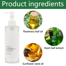 Heartleaf Porenkontroll-Öl, Heartleaf Pore Control Cleansing Oil, Gesichtsreiniger für empfindliche Haut, Mitesser Entfernung, Make-Up Entferner, Tiefenreinigung, Gesichtsreiniger (200 ml)