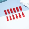 Allereya Super Long Coffin False Nails Ballerina Red Press On