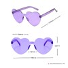 qinqilanqi-S Retro Rimless Heart Glasses Heart Shaped Party Glasses Wedding