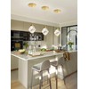 Crystal Pendant Light for Kitchen Island,Gold Chandelier Lights Fixture, Hanging