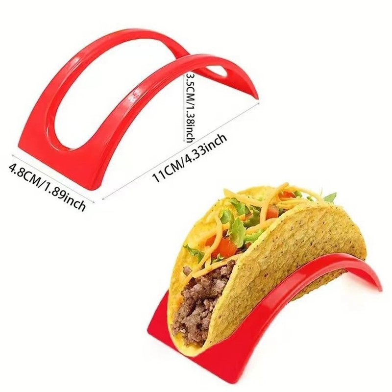3 Packs Taco Holder Stands Plastic Colorful Taco Tray Plate